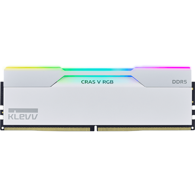 KLEVV CRAS V RGB 32GB DDR5 6000MT/s Desktop Memory Kit White